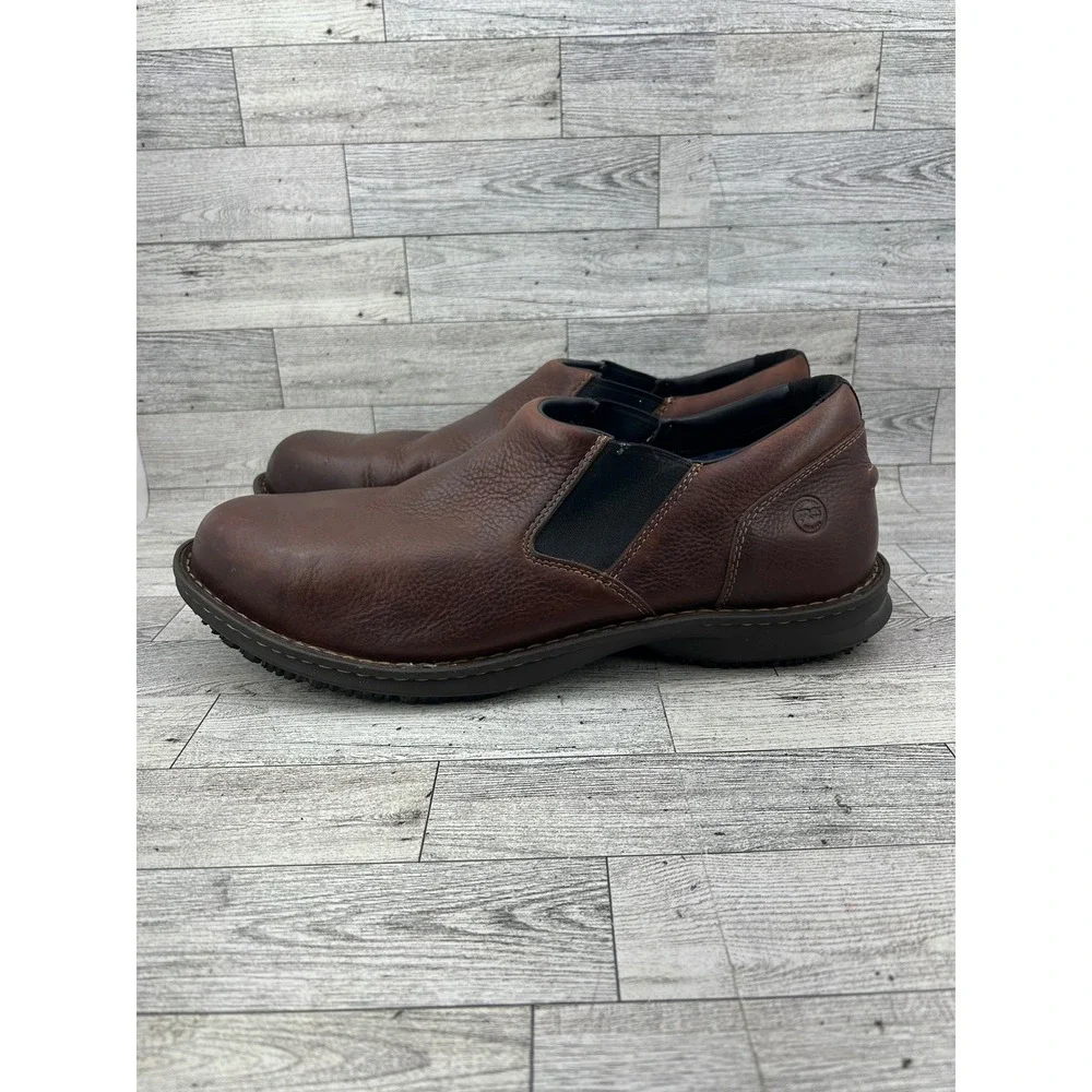Timberland PRO Slip On Leather ESD Work Shoes Mens 14W‎ Brown Slip Resistant